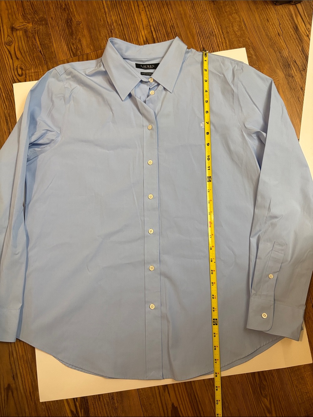 Lauren Ralph Lauren Light Blue Women's Button-Down Shirt XL NWT - Picture 13 of 14